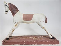 Heavy vintage chalkware horse statue