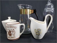 Glassware with pyrex coffee carafe