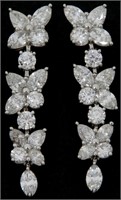 Pr. Tiffany & Co. Platinum & Diamond Earrings