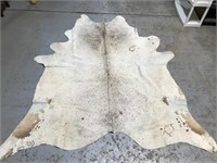 Huge 8 ft. Genuine Brazilian cowhide rug