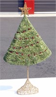 Gold Mesh & Beaded Standing Christmas Tree Decor