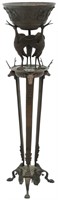 Floor Standing Figural Bronze Classical Urn