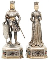 Pr. German Sterling Silver Figures