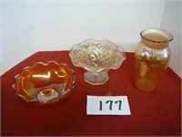 Merrigold Bowl, Pedestal Candy Dish & Vase