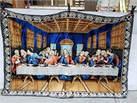 French Last Supper tapestry rug