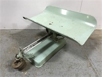 Vintage green Detecto baby scale