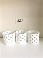 Thin White Clay Candle Holders