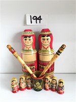 SET of 11 Russian Dolls Big and Small
