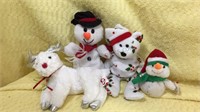 Cute winter TY beanie babies Sleighbell Melton