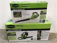 GreenWorks 40v Lithium chain saw & blower