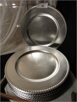 Silver Tone Charger Set