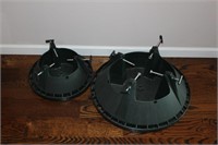 Two live Christmas tree stands