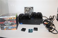 PS2 with games & controller