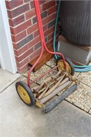 Vintage manual push lawn mower