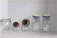 Glass container jars