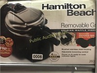 HAMILTON BEACH WAFFLE MAKER