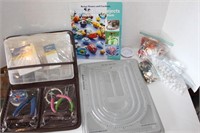 Large box containing beading kit & beads