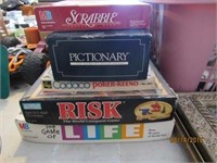 Board Games - Life, Risk, Scrabble, Pictionary