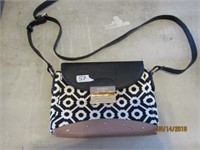 Spartina Natural Linen and Leather Shoulderbag