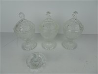 Glass Candy Dishes with Lids