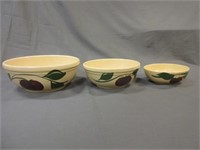Watt Ware Pottery Apple Nesting Bowls -3