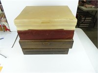 Four Wooden Silverware Boxes
