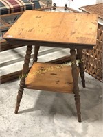 Mixed Woods Square Lamp Table