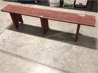 70 Inch Rustic Wooden Bench