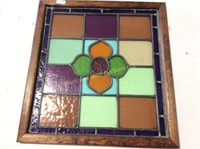 Beautiful framed stained glass window