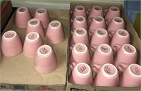 22 pink shenango China cups