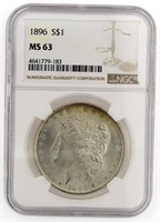 1896 MS63 Morgan Silver Dollar