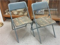 Two Folding Padded Chairs