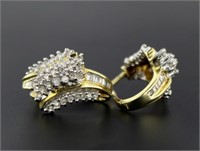 14kt Gold Gorgeous 2.00 ct Diamond Earrings