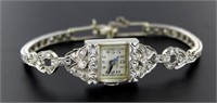 14kt Gold Antique Hamilton Diamond Watch