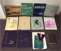Variety of Arrow & Rocket  year books Vinton
