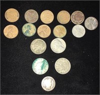 Variety of US vintage coins