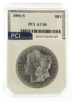 1884-S AU58 Morgan Silver Dollar *KEY DATE