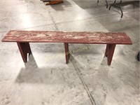 Rustic 70 Inch Wooden Bench