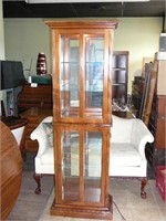 Two Door Lighted Curio Cabinet