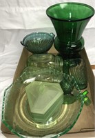 Vaseline glass/other green glass