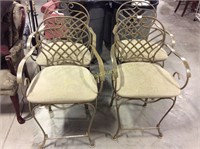 4 metal back chairs