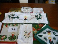 Vintage Christmas Table Clothes + 1 New
