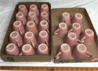 23 pink Shenango china cups
