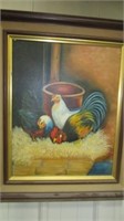 ROOSTER OIL PAINTING