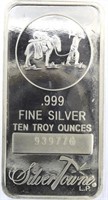 10 Ounce .999 Fine Silver Silver Towne Bar