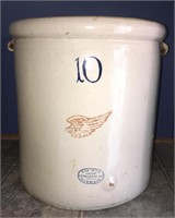 10 gallon red wing union stoneware CO. crock