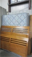 QUEEN SLEIGH BED WITH BOX SPG AND MATTRESS