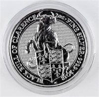 Coin  2018 Black Bull of Clarence .999 2 Oz,