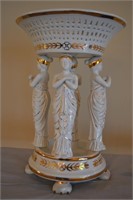 Fine Porcelain Maiden Column Compote