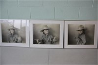 Series of 3 Prints by Ron Bourget 19 x 23
